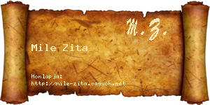 Mile Zita névjegykártya